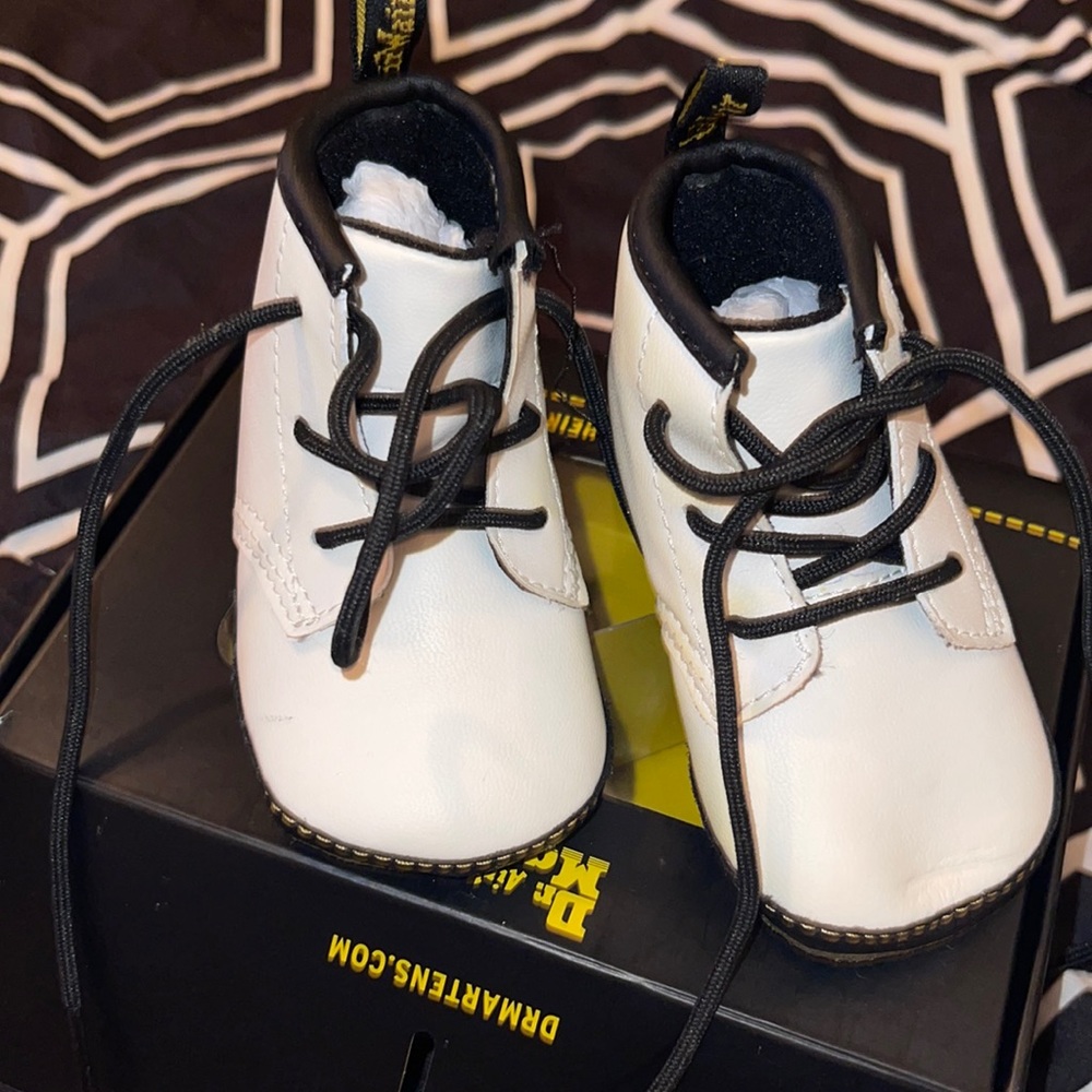 Baby Dr. martens beautiful little booties slightly worn.